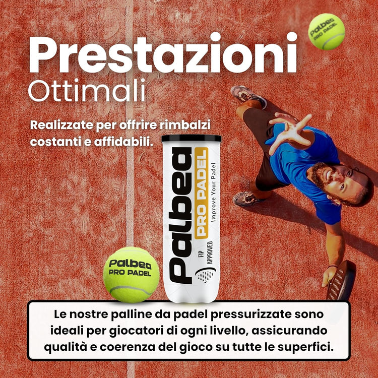 Palline Padel Approvate FIP - Palbea Pro Padel