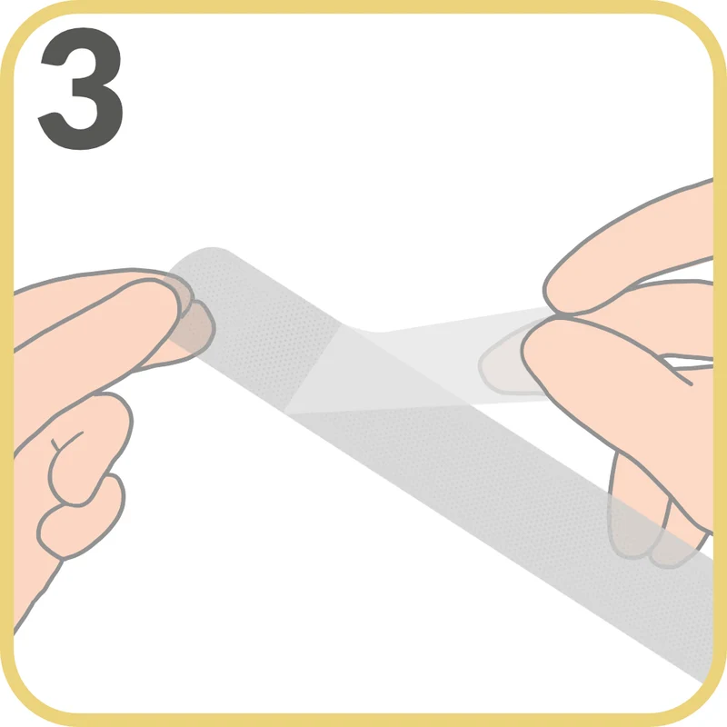 Step 3 — Remove the backing film from the rear of the protector.