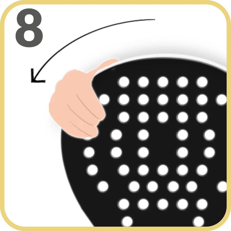 Step 8 — Repeat this a few times to remove any imperfections or air bubbles.