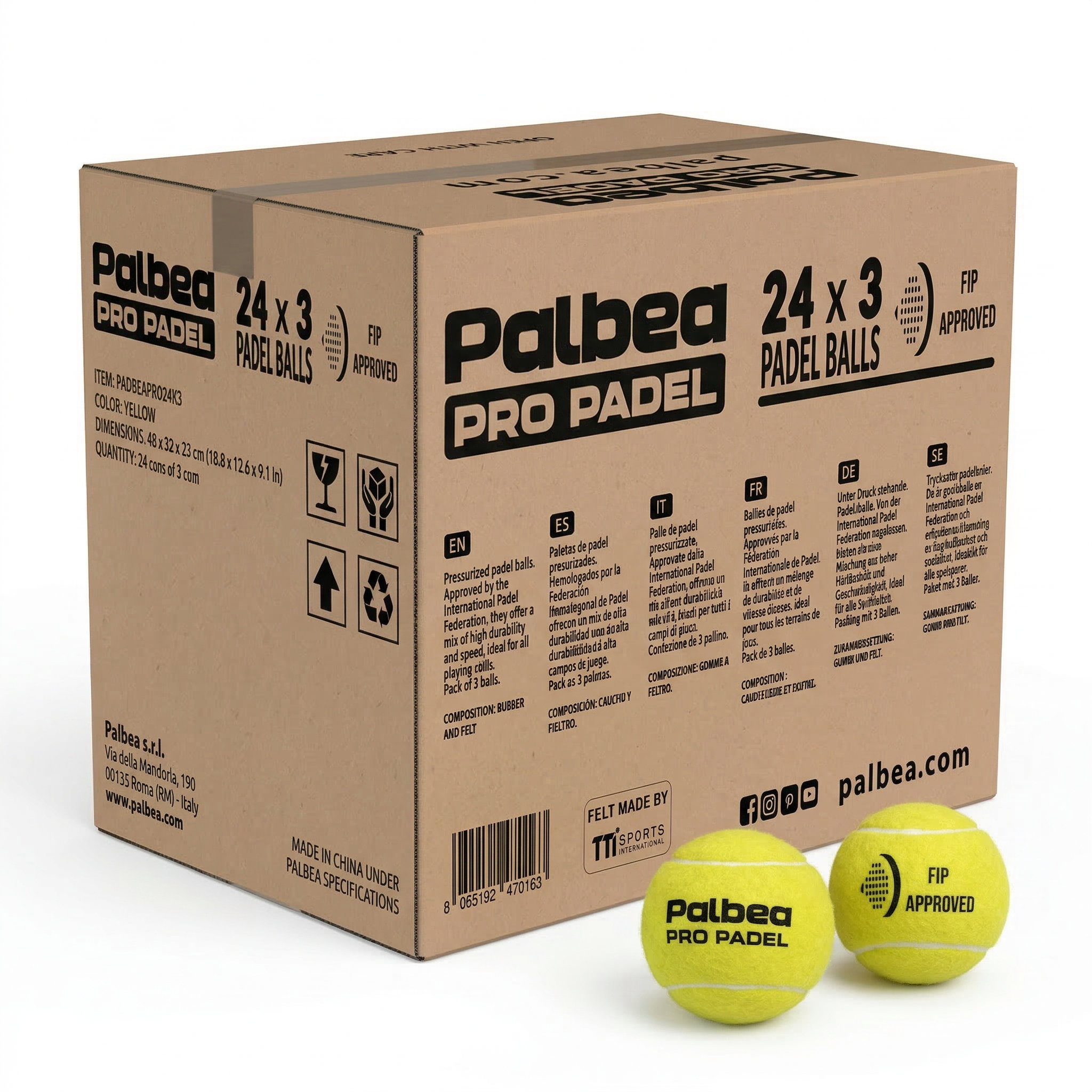 Box 24 tubes · 72 balls