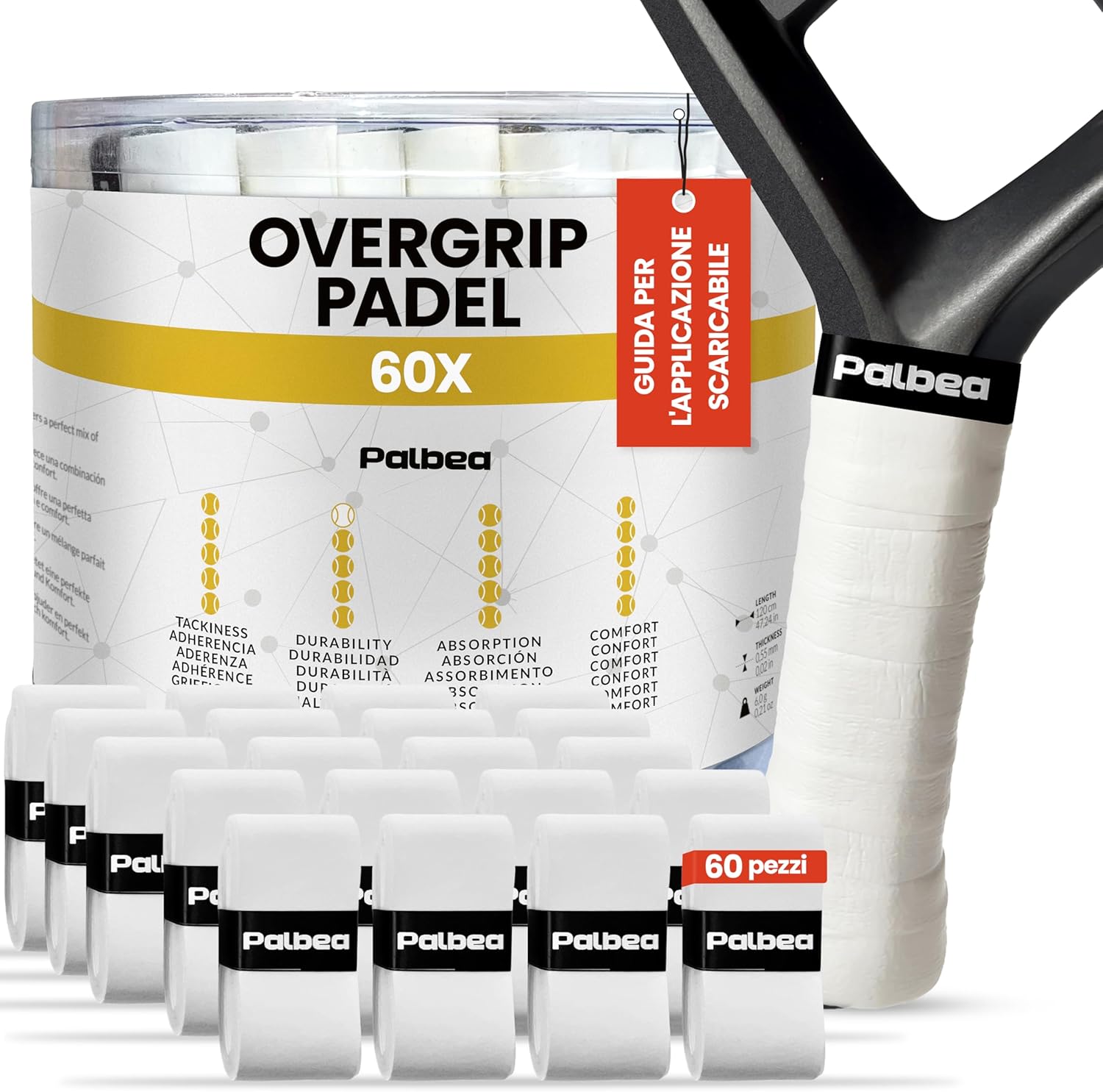 Overgrip Palbea Bucket 60 pcs