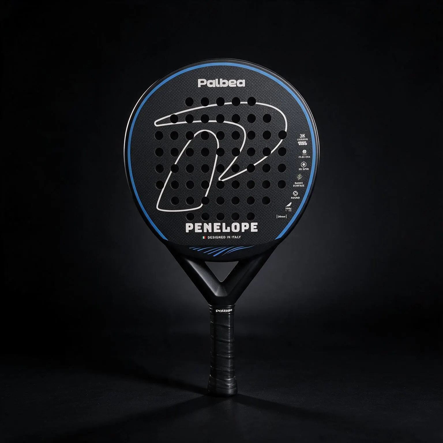 The PENELOPE racket on a black background