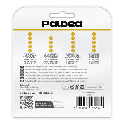 Extra Tight White Padel OverGrip - Pack of 3