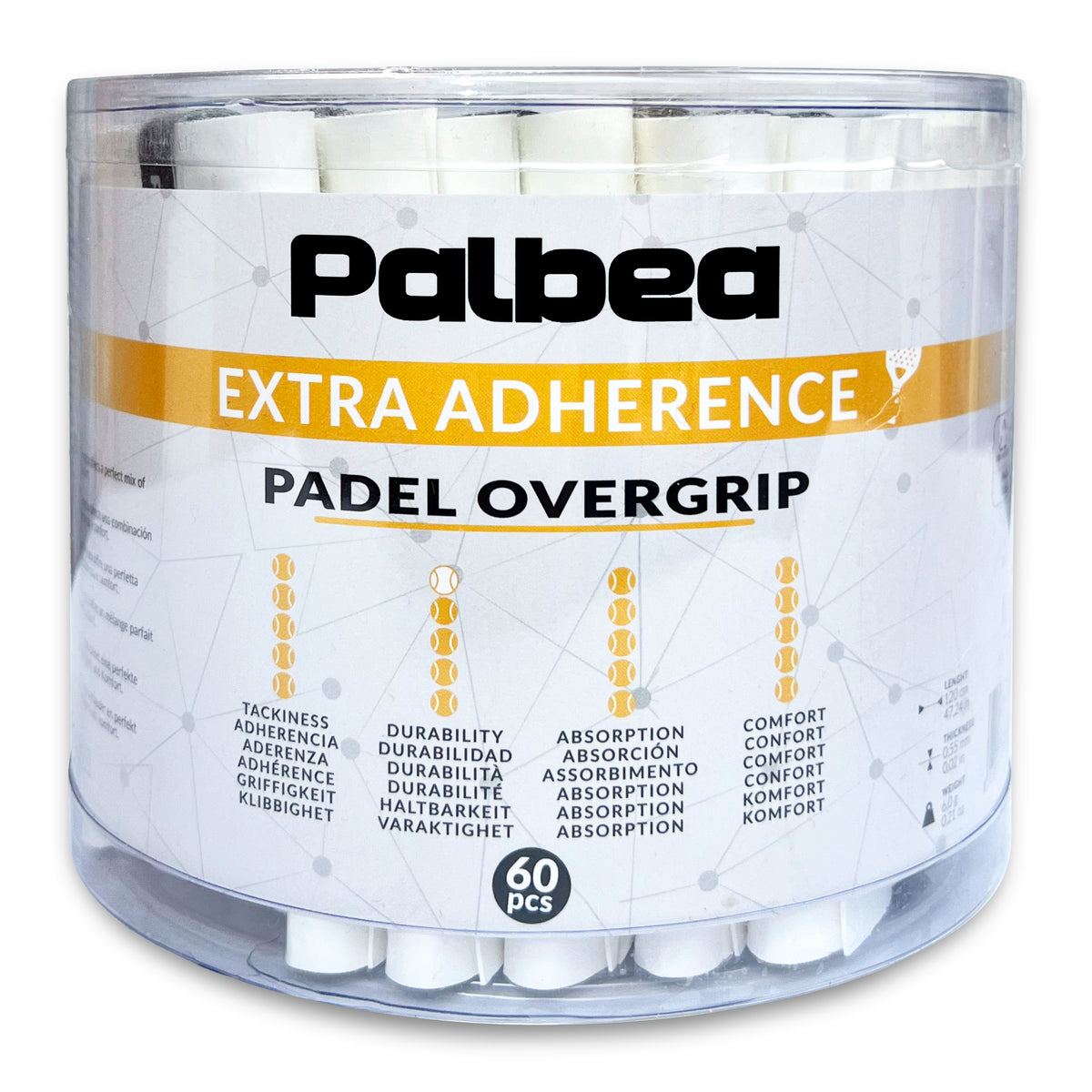 Extra Tight White Padel OverGrip - Pack of 3