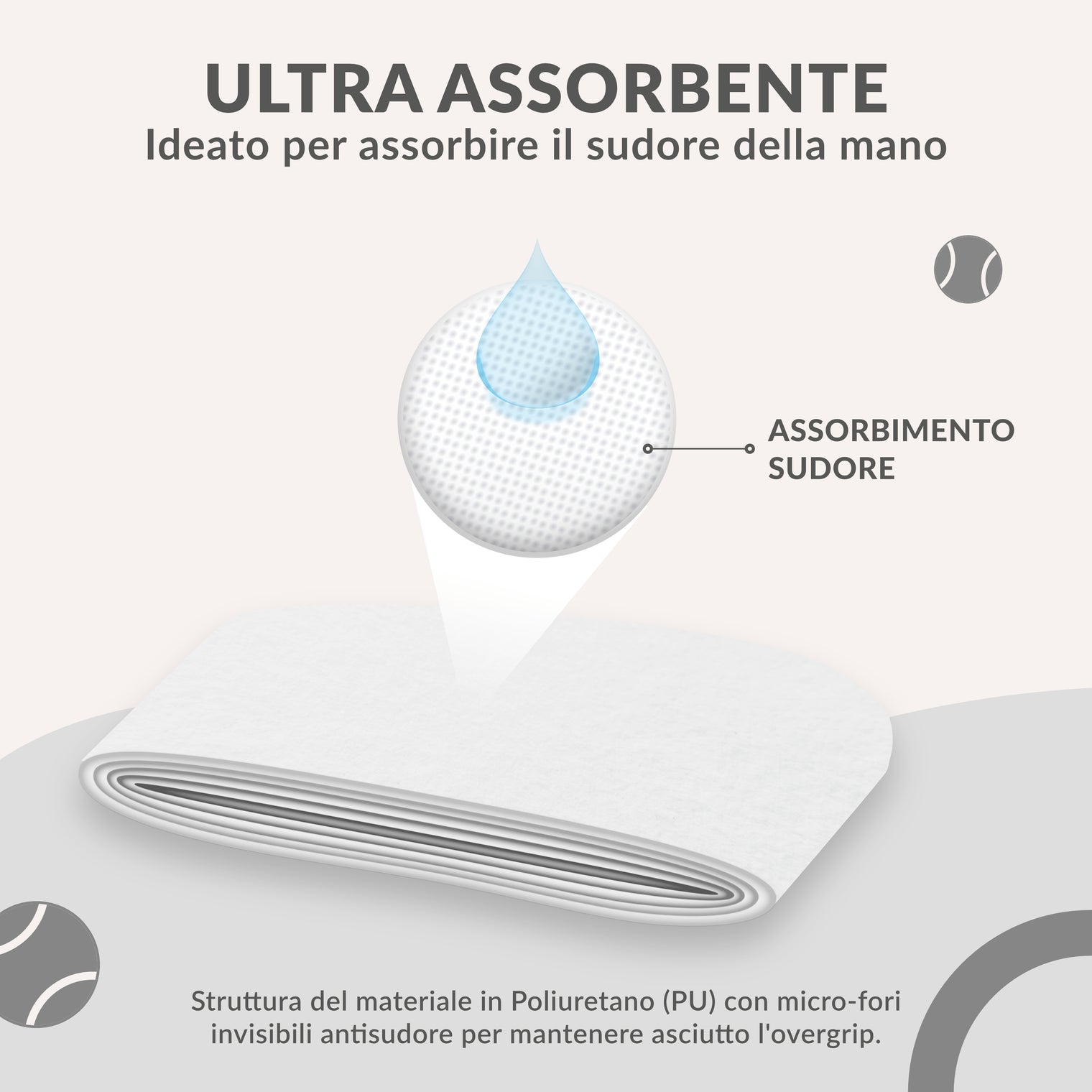 Overgrip Padel Bianco Extra Aderente